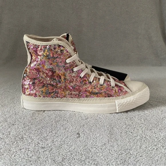 Converse Shoes Womens 6 Multi White Chuck Taylor Premium Hi Sparkle 527880C - Picture 2 of 9